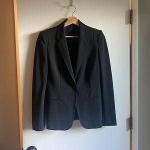 MaxMara stretchy fitted black jacket